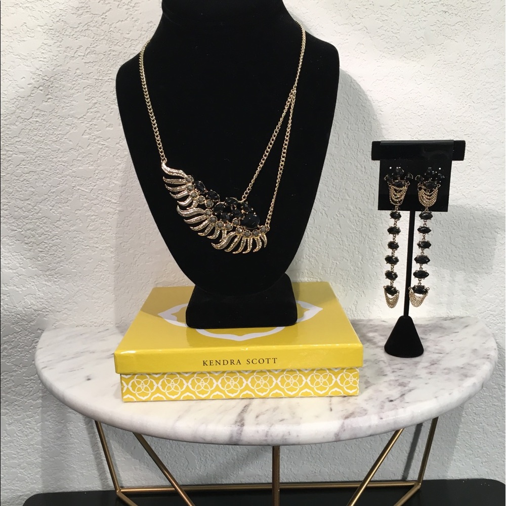 KENDRA SCOTT ‘Fawn Eagle’ Necklace, Gld/Blk/Pyrite